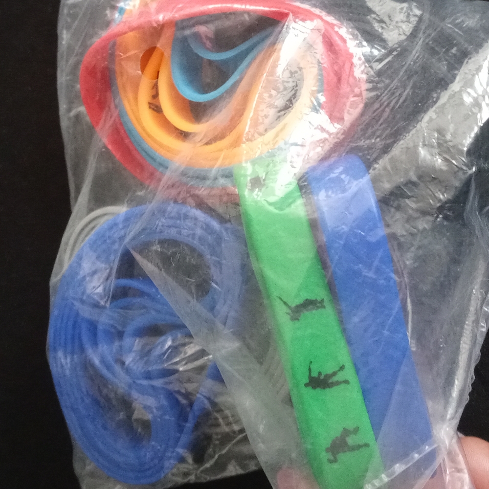 Wristband made out of rubber and it comes in different colors